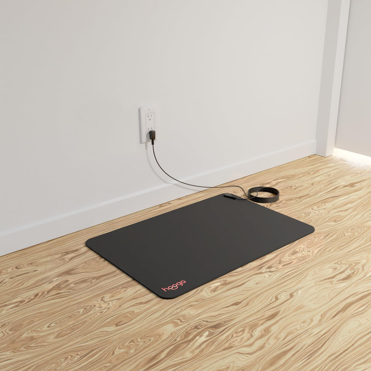 Hooga Grounding Mat for Sleep, Energy & Pain Relief – 24" x 16" Conductive Carbon Pad with 15ft Grounding Cord – Indoor Earth Connection for Inflammation & Recovery