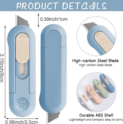20 PSC Box Cutter,Retractable Box Opener, Package Opener, Easy Slide Retractable Cute Utility Knife For Opening Daily Express Boxes, Envelopes, Packages, Paper tapes and more