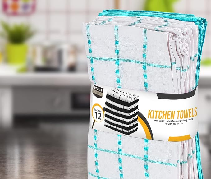 Utopia Towels - Kitchen Towels 12 Pack, 15 x 25 Inches, 100% Ring Spun Cotton