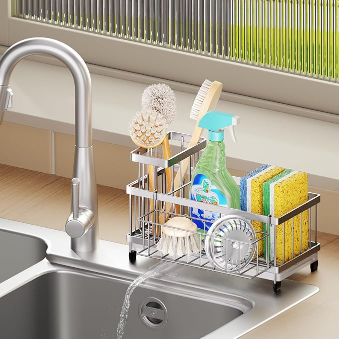 SWTYMIKI Sink Caddy Sponge Holder
