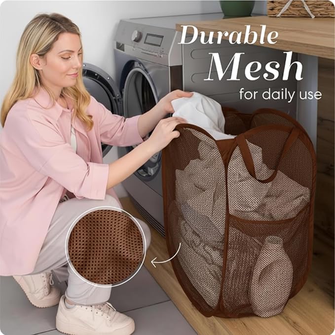 Handy Laundry Collapsible Mesh Pop Up Hamper