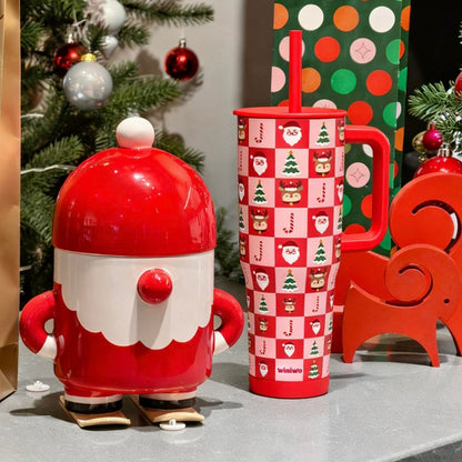 winiwo Christmas Gifts for Women Mom Daughters, Christmas Tumbler with Handle and Straw 40 oz for Friends Girls, Stainless Steel Travel Mug, Iced Tea or Coffee, Available Gift Wrapping
