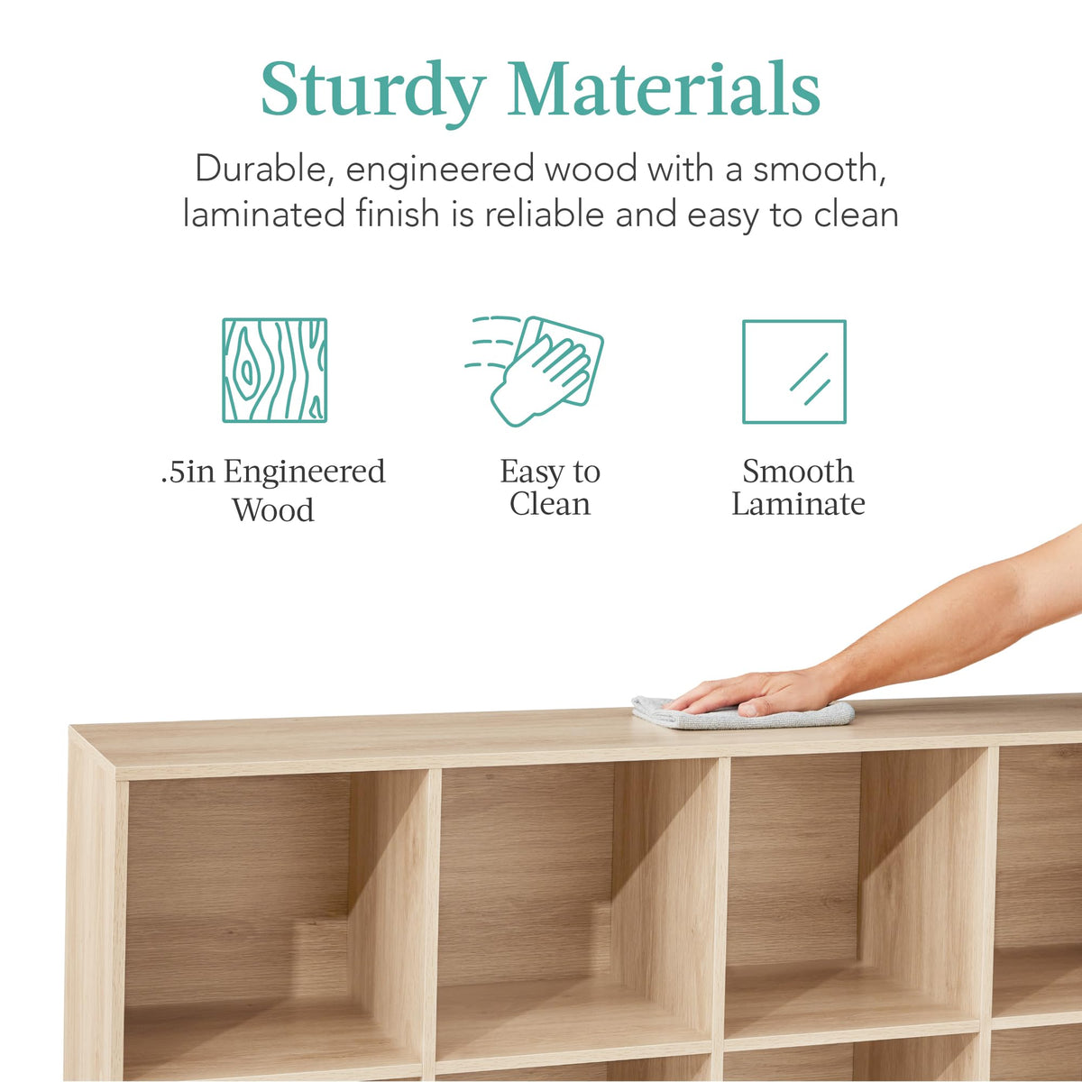 Best Choice Products 8-Cube Storage Organizer, 11in Shelf Opening, Bookcase, Display Shelf, Customizable w/ 3 Removable Back Panels – Light Oak