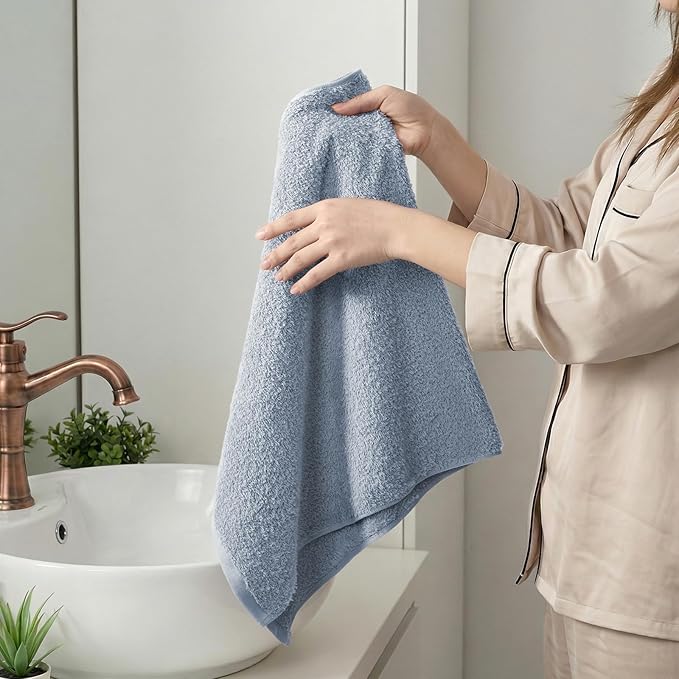 REDKISS 2-Pack Luxury Hand Towels, 16x32 Inch 450 GSM 100% Cotton, Super Soft