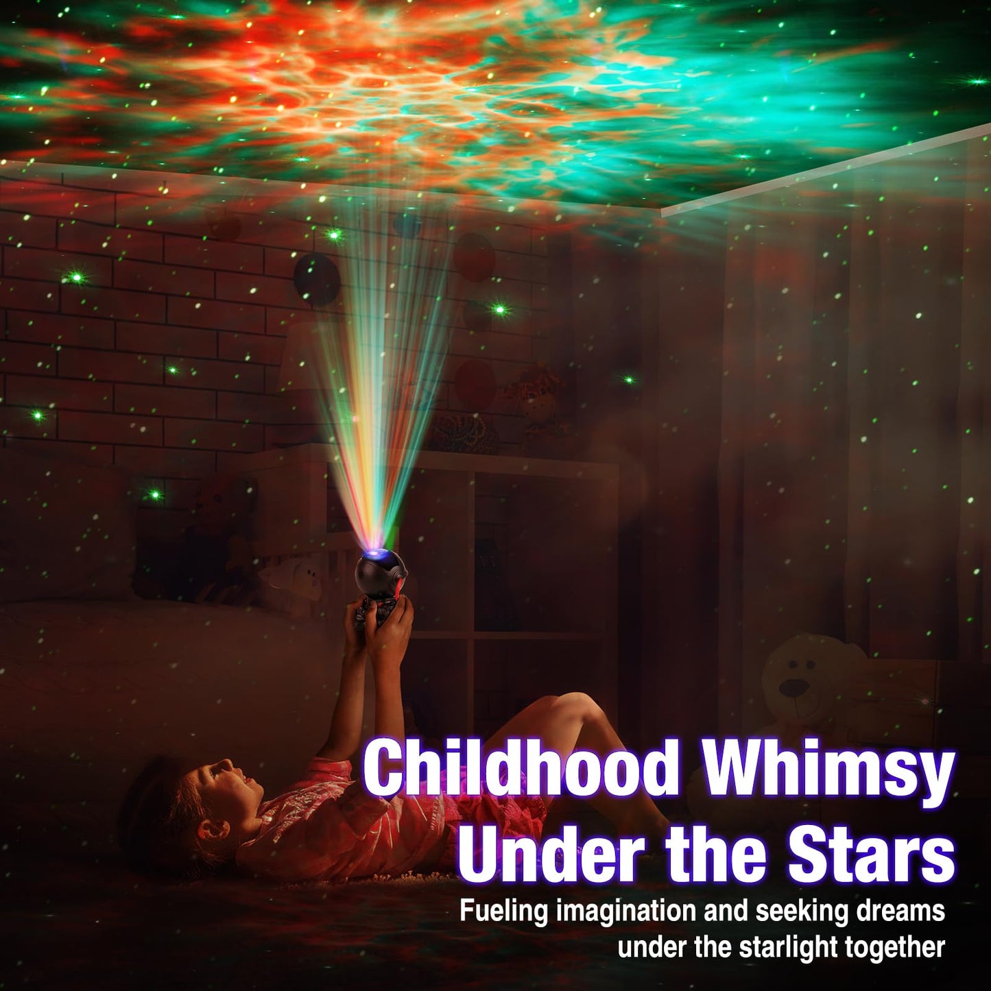 Astronaut Galaxy Projector Night Light – White Astronaut Holding Star, Star Projector Galaxy Lamp for Kids Bedroom, Space Decor & Gift