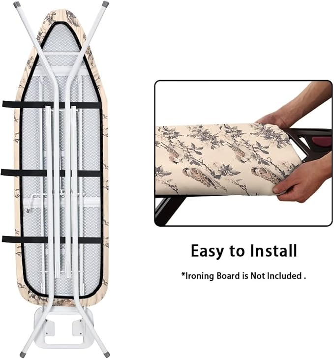 Sparrow Ironing Board Cover 54x15 inches, Forest Bird Standard Ironing Board