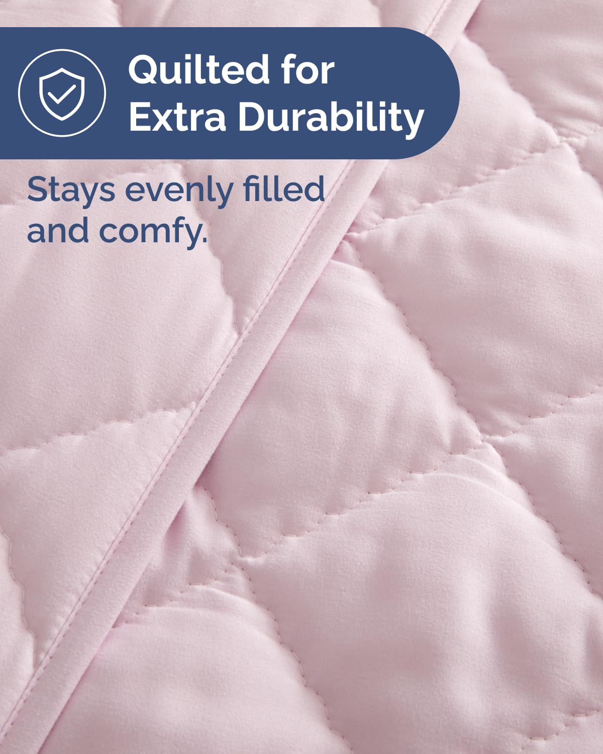 Toddler Comforter - Down Alternative Toddler Microfiber Comforter - Lightweight, Warm & Breathable Baby Quilt Blanket - Soft and Breathable - Kids Duvet Insert for Crib, Stroller - 39x47 (Light Pink)