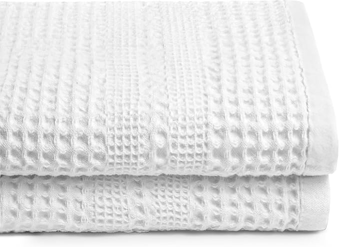 GILDEN TREE Waffle Towels for Bathroom, 100% Cotton Quick Dry Towel, Waffle