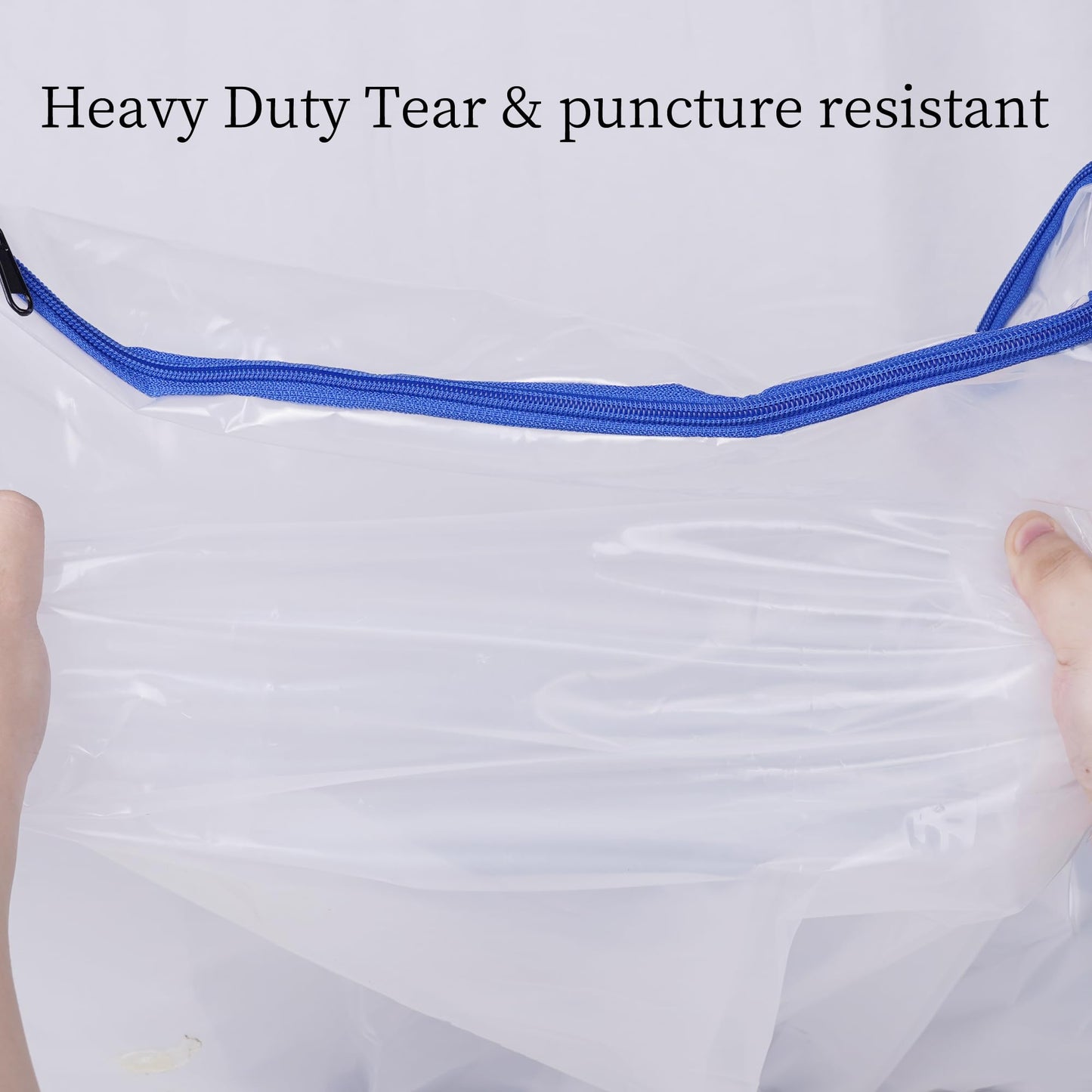 JUNESHE 5 Mil Queen Size Mattress Bag with Zipper for Storage Moving, Heavy Duty Plastic Waterproof Mattress Protector Cover Moving Supplies