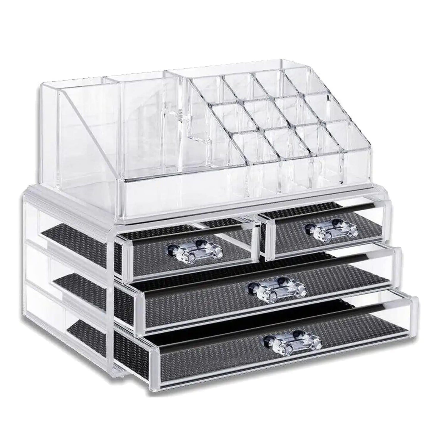 Home and Garden Products Cosmetic Organiser Drawers Clear Acrylic Jewellery Box Makeup Storage Case