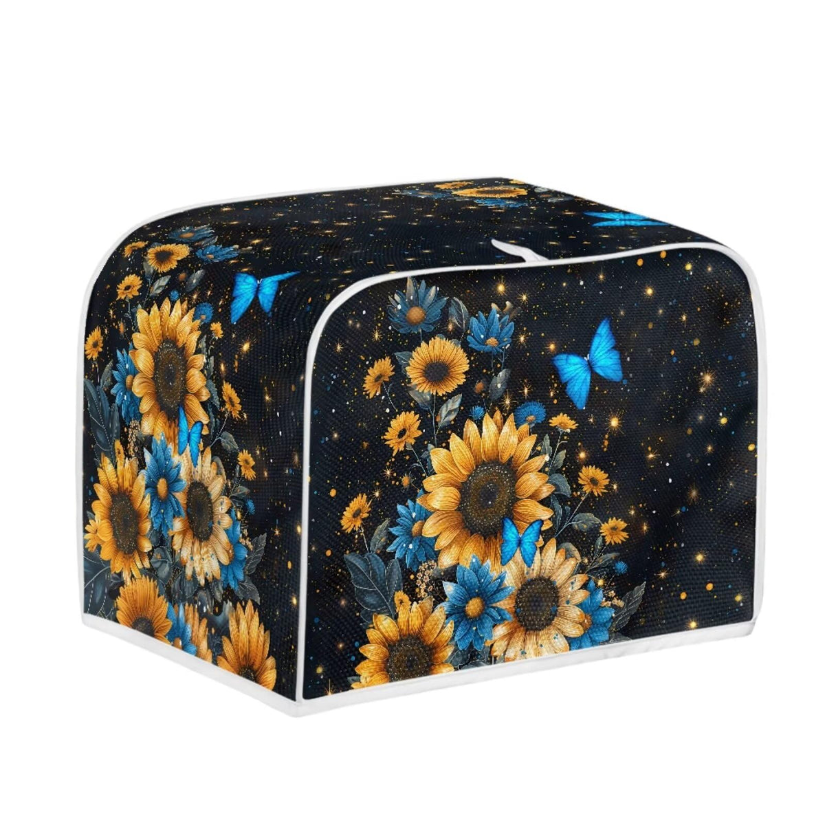 ASQVTIFE 4 Slice Toaster Covers for Kitchen Butterfly Dust Covers for Kitchen Appliances Sunflower Bread Machine Oven Dust Cover Top Handle Design Greasy Protection Anti Sputtering