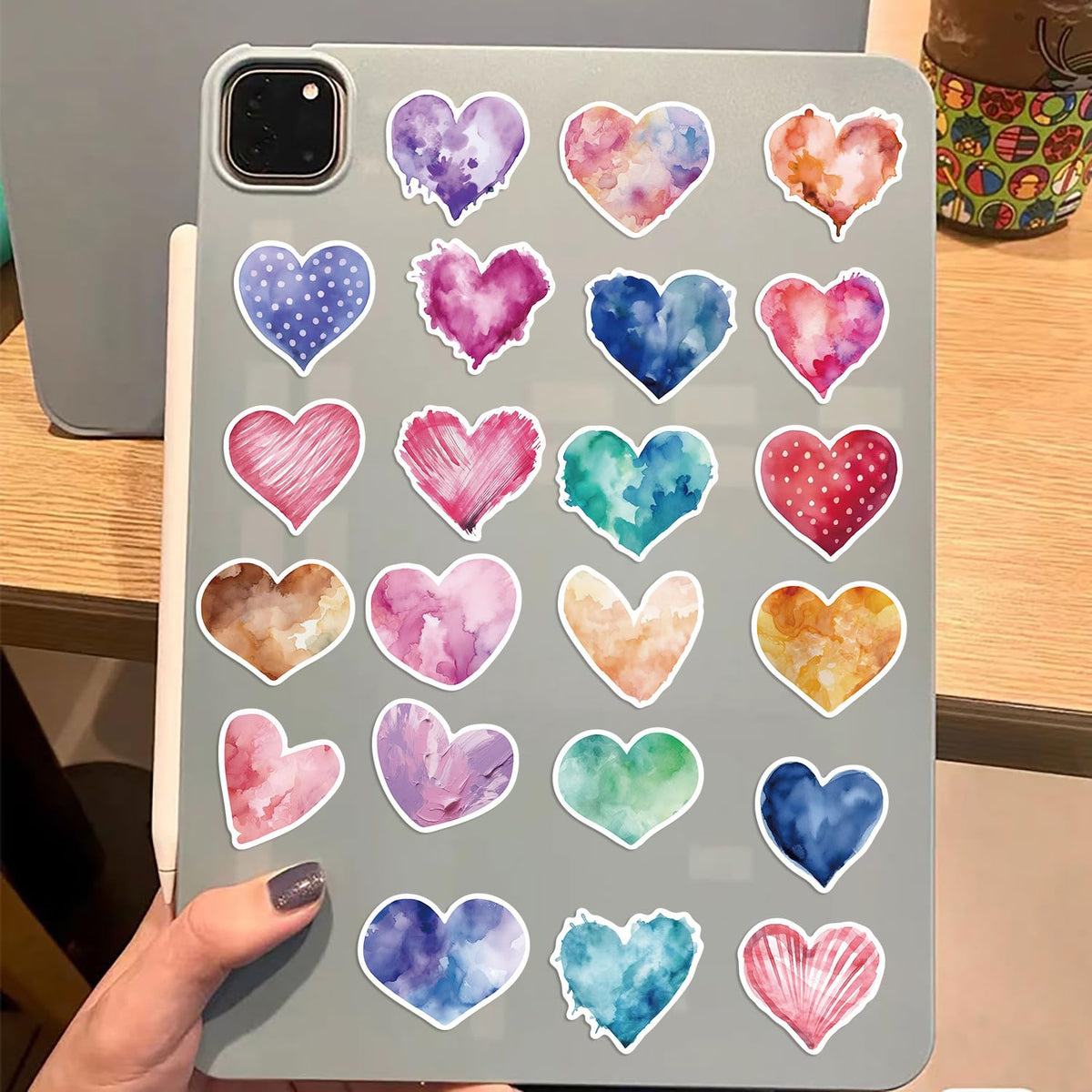 50 PCS Love Stickers Heart Sticker Cute Sticker for Journaling Laptop Scrapbook Water Bottles Guitar Suitcase Phone Snowboard Waterproof Vinyl Gifts for Women Girl Kids Adult Teens