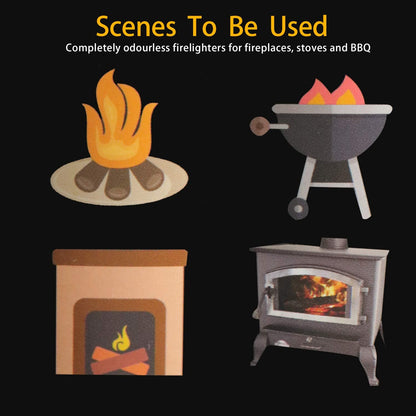 100 Pack Quick Fire Starters，Wax Cups Waterproof, Non Toxic Firelighter Natural Safe Cubes Burns up to 8 Min at Over 750° - 100%, Perfect for Fat Wood Stove Campfire, Start Charcoal Kit (Style1)