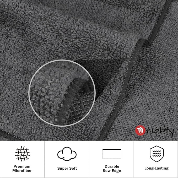 Orighty 6-Pack Grey Hand Towels