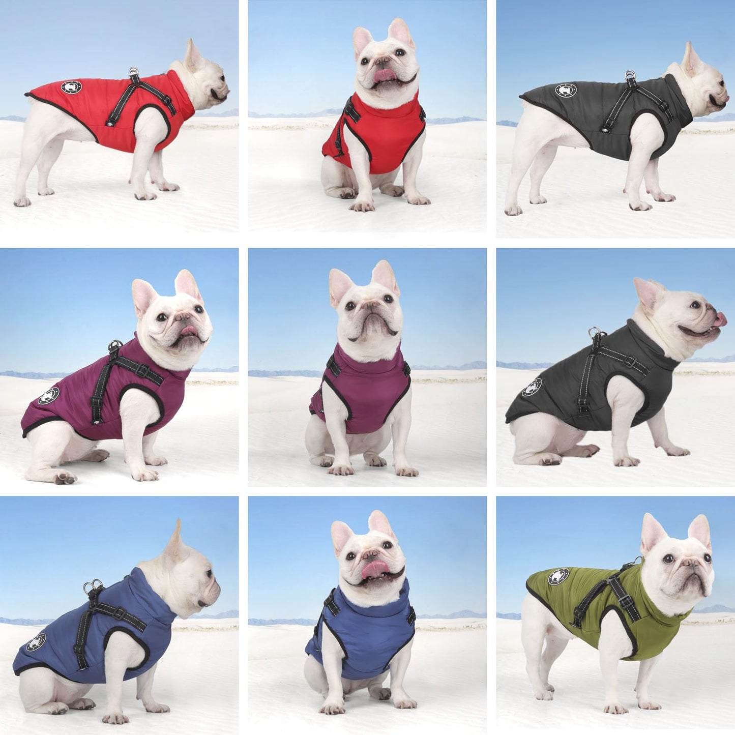 Warm Cozy Dog Coat Jacket with Harness - Waterproof Upgrade for Winter Cold Weather - Small to Large Dogs