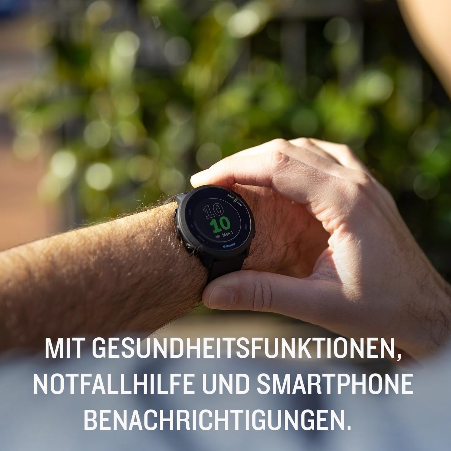 Garmin Forerunner 55 GPS 42mm Running Smartwatch, Easy to use, Lightweight, Training Guidance, Safety & Tracking Features, Black