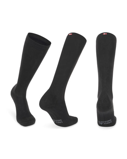 DANISH ENDURANCE Running Compression Socks, Flight Socks, 21-26mmHg, Graduated, for Men & Women, Unisex, Black, 43-47