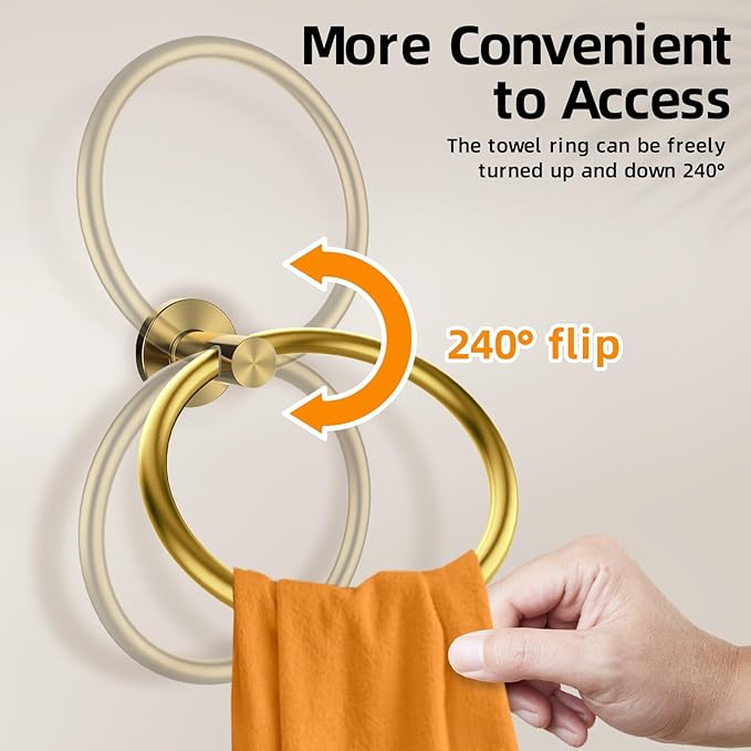 Towel Ring 2Pack, SUS304 Stainless Steel Hand Towel Holder