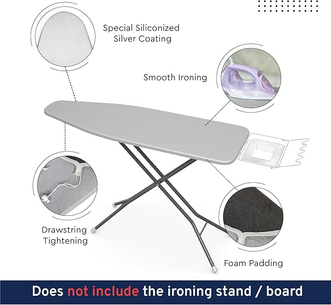 Encasa XO Ironing Board Cover and Pad 42"x14"