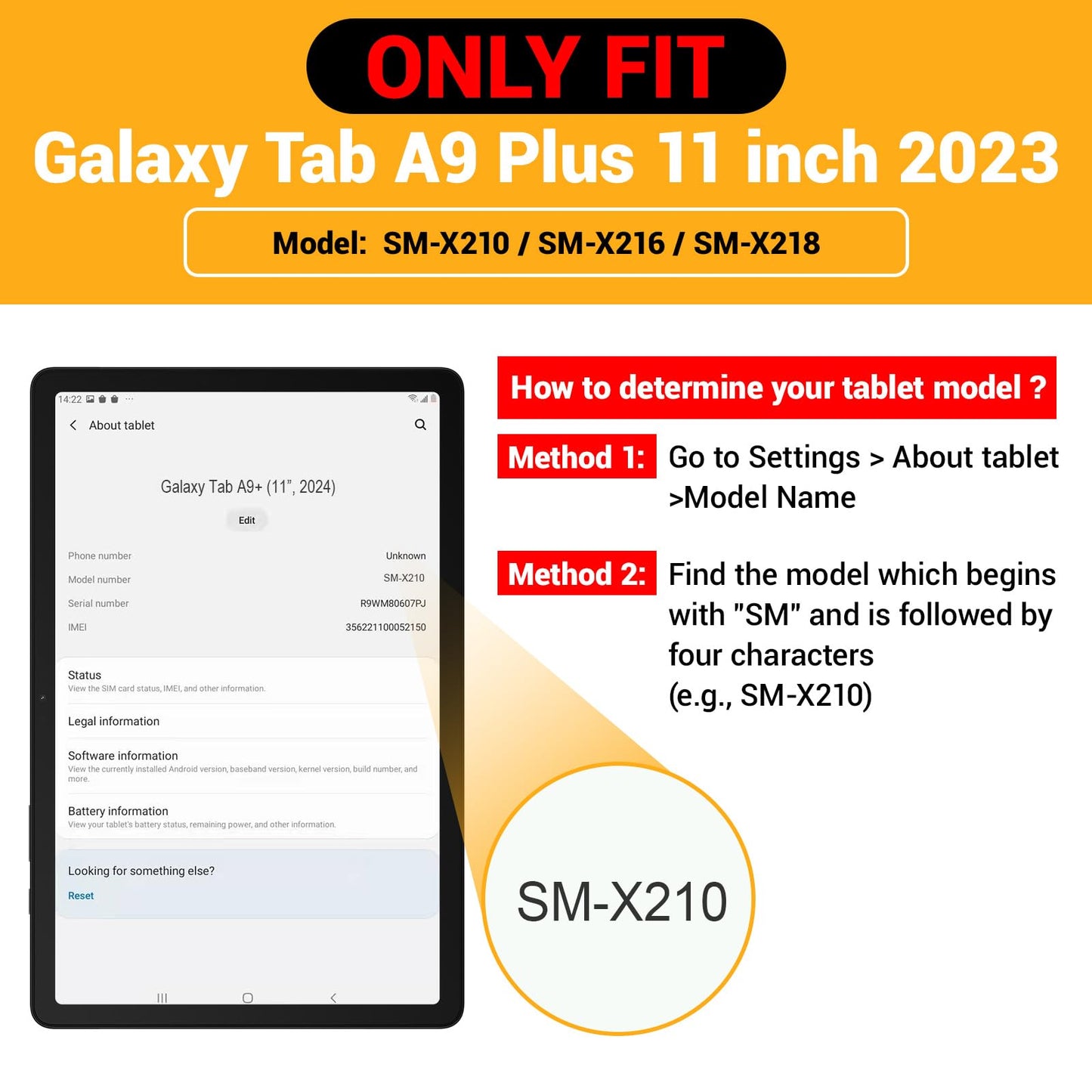 SEYMCY Case for Samsung Galaxy Tab A9+/ A9 Plus 11 Inch 2023, Full Body Shockproof with Screen Protector, 360° Rotating Hand Strap & Stand, Shoulder Strap for Samsung A9 Plus Tablet Case, Black