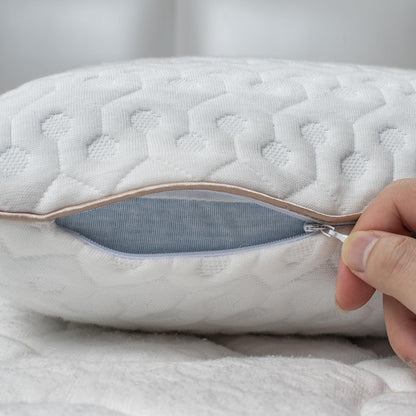 BedStory Memory Foam Pillow, Neck Pillows for Sleeping, Cervical Bed Pillow for Neck Support - Side Back Stomach Sleepers, Removable Washable Cover & Ventilated Design (60X40X13CM)