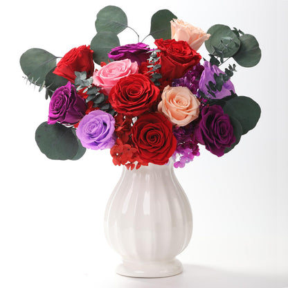 lovenfold Flowers for Delivery,Preserved Flowers Bouquets,Purple Rose Bouquets That Last 1-3 Years,Birthday Flowers Gifts for Women Mom Grandma Wife Friends