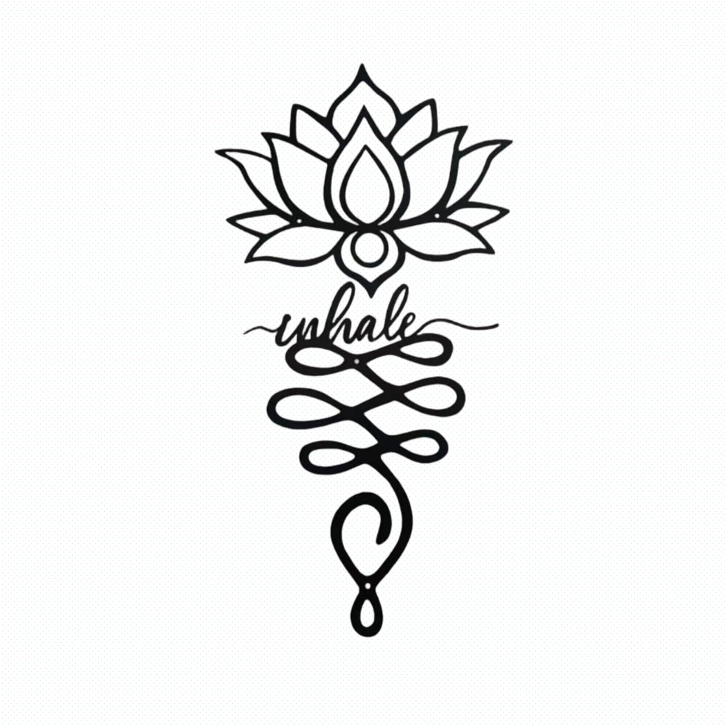 JBCHUCI Lotus Flower Wall Decor - 23.7”x12.6” Black Metal Yoga Meditation Wall Art, Boho Zen Sculpture for Home Living Room, Bedroom, Office, Spiritual Gift & Mindfulness Decor for Yoga Lovers