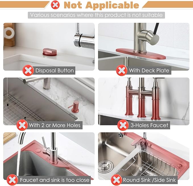 15.7''x4.8''Stone Faucet Mat for Kitchen Sink, Diatomite Quick Dry Kitchen Sink
