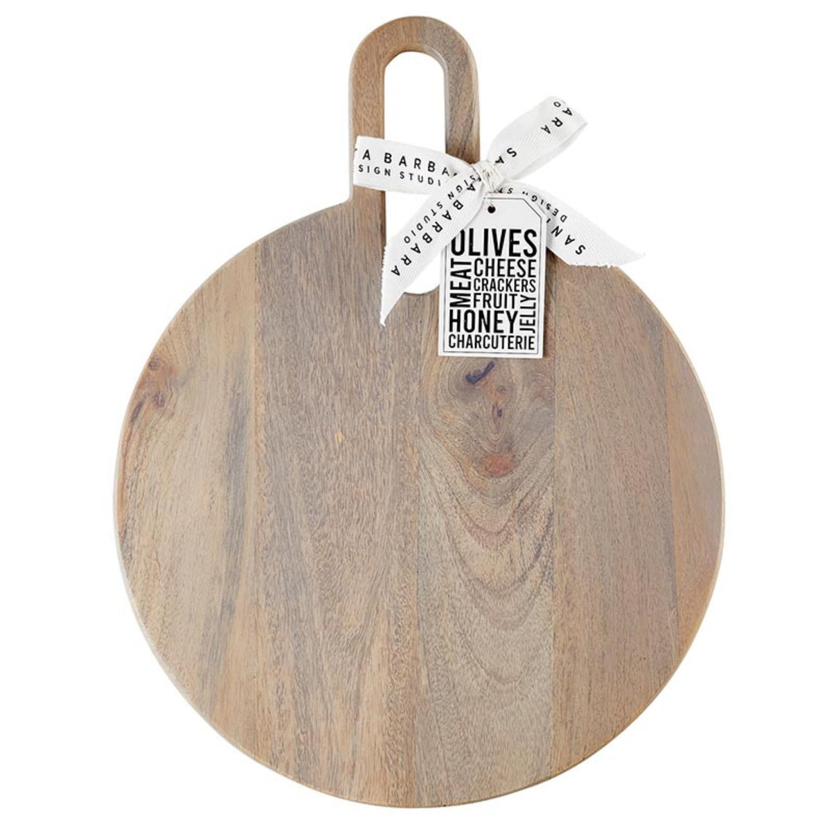 Santa Barbara Design Studio Mango Wood Charcuterie Boards Cheese Board Round Cutting Board, Medium, Natural