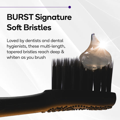 Burst Original Sonic Electric Toothbrush for Adults (White) | Soft Bristles | Deep Clean Stain & Plaque Removal | 3 Modes: Teeth Whitening, Sensitive & Massage