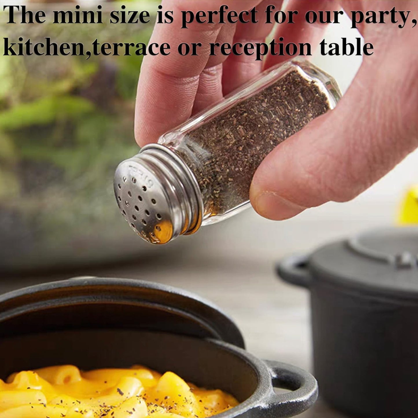 10pcs Salt and Pepper Shakers, Salt Pepper Shakers, Salt and Pepper Shakers Set, Small Glass Salt Shaker Bottle for Kitchen