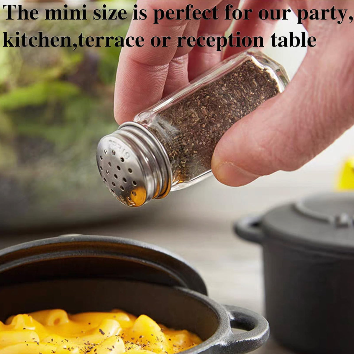 10pcs Salt and Pepper Shakers, Salt Pepper Shakers, Salt and Pepper Shakers Set, Small Glass Salt Shaker Bottle for Kitchen