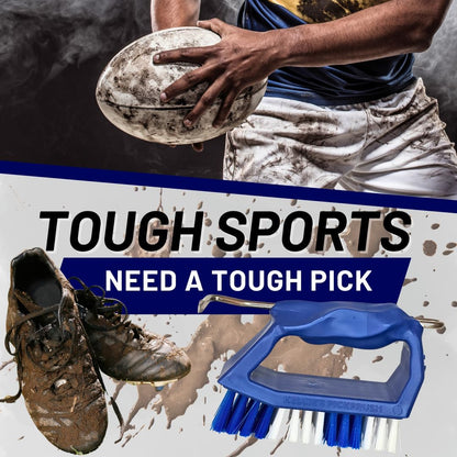 Kelcie's Handheld Shoe Cleaning Brush with Pick for Cleaning Mud Off Shoes in Minutes - Boot Brush & Cleat Cleaner for Golf, Soccer & Other Outdoor Footwear - Heavy-Duty Stiff Bristles Boot Scrubber