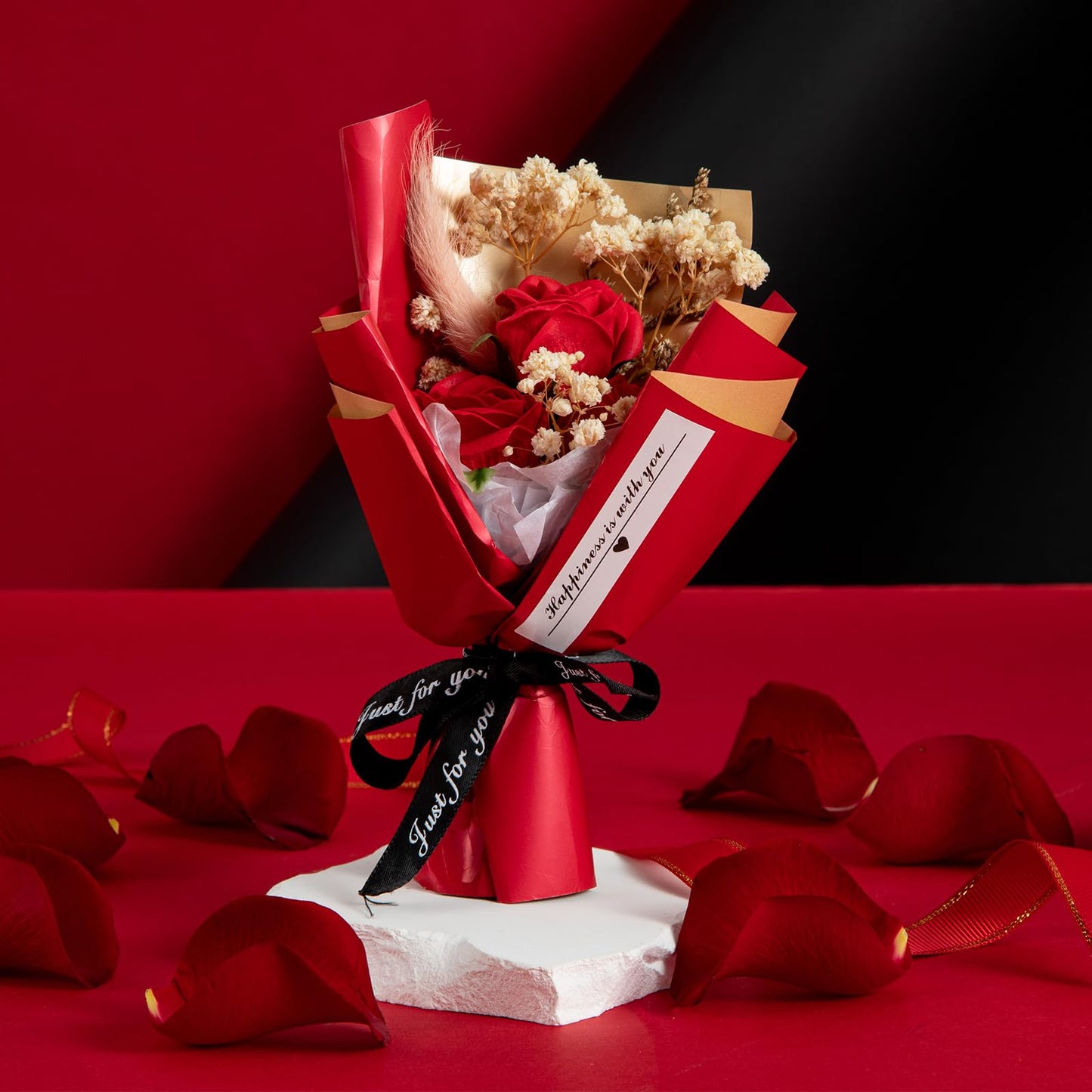 Gifts for Girlfriend Wife Lover Unique Gifts Basket Ideas Box Wedding Engagement Gifts Birthday Gifts for Women Heart-shaped Gifts Red Rose Gift Love You Gifts Romantic Gifts Set