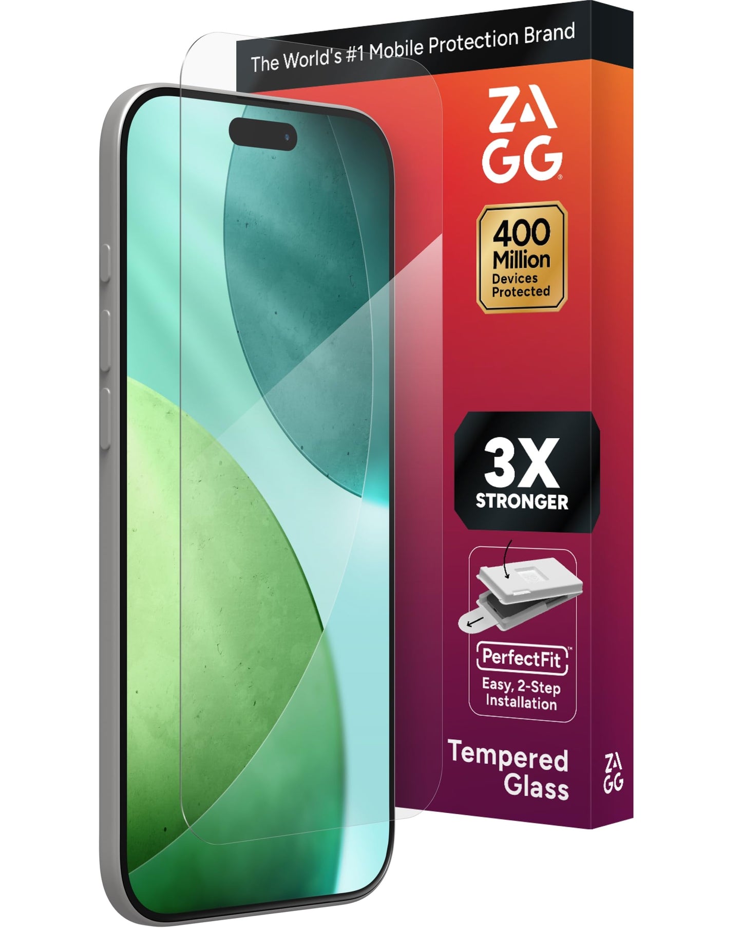 ZAGG Glass+ Screen Protector for iPhone 16e/ 14/13/ 13 Pro - 3X Shatter Protection, High Scratch Resistance, Oil-Resistant, Reinforced Edges, InvisibleShield, Easy Install