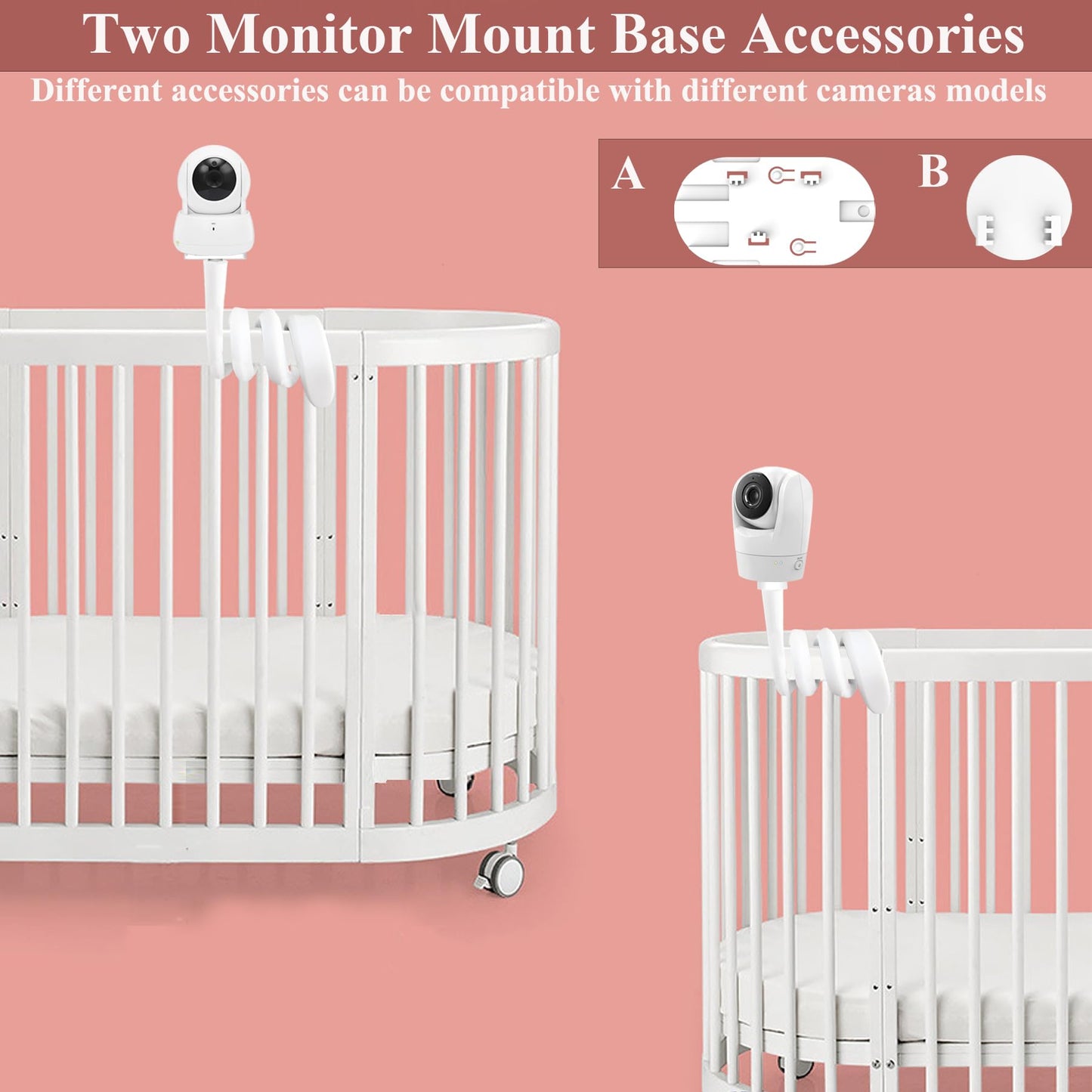 Derebir Baby Monitor Mount Stand Compatible with VTech VM924/ 901/928HD /5263/5755 /5764HD /7764HD/5766HD /5263/BM5254/ RM5755HD/Leapfrog LF920HD/RM7768HD/LF815HD/LF1726FHD /LF2413 Kamera