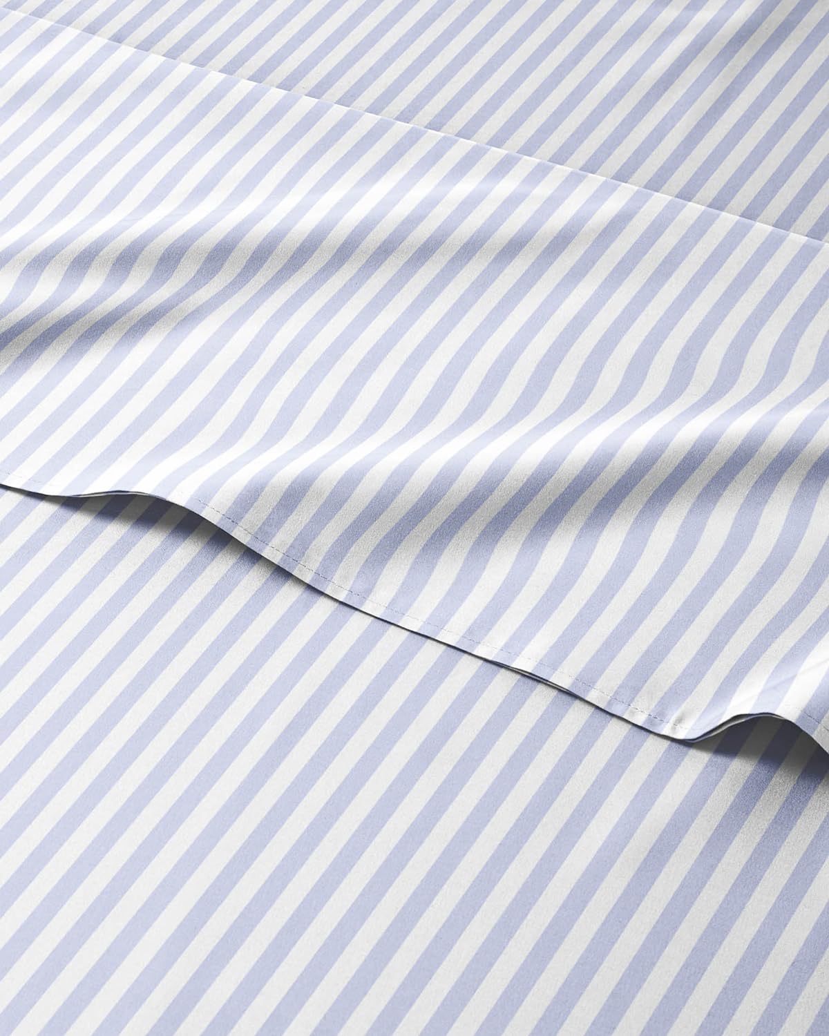 Kids Full Size Bed Sheet Set - 4 Piece Kids Loft Bed Sheets - Blue Striped Nautical Themed Bedding - Soft, Cute and Cozy - Breathable & Machine Washable - Sky Bed Set for Boys, Girls, Teens & Toddlers