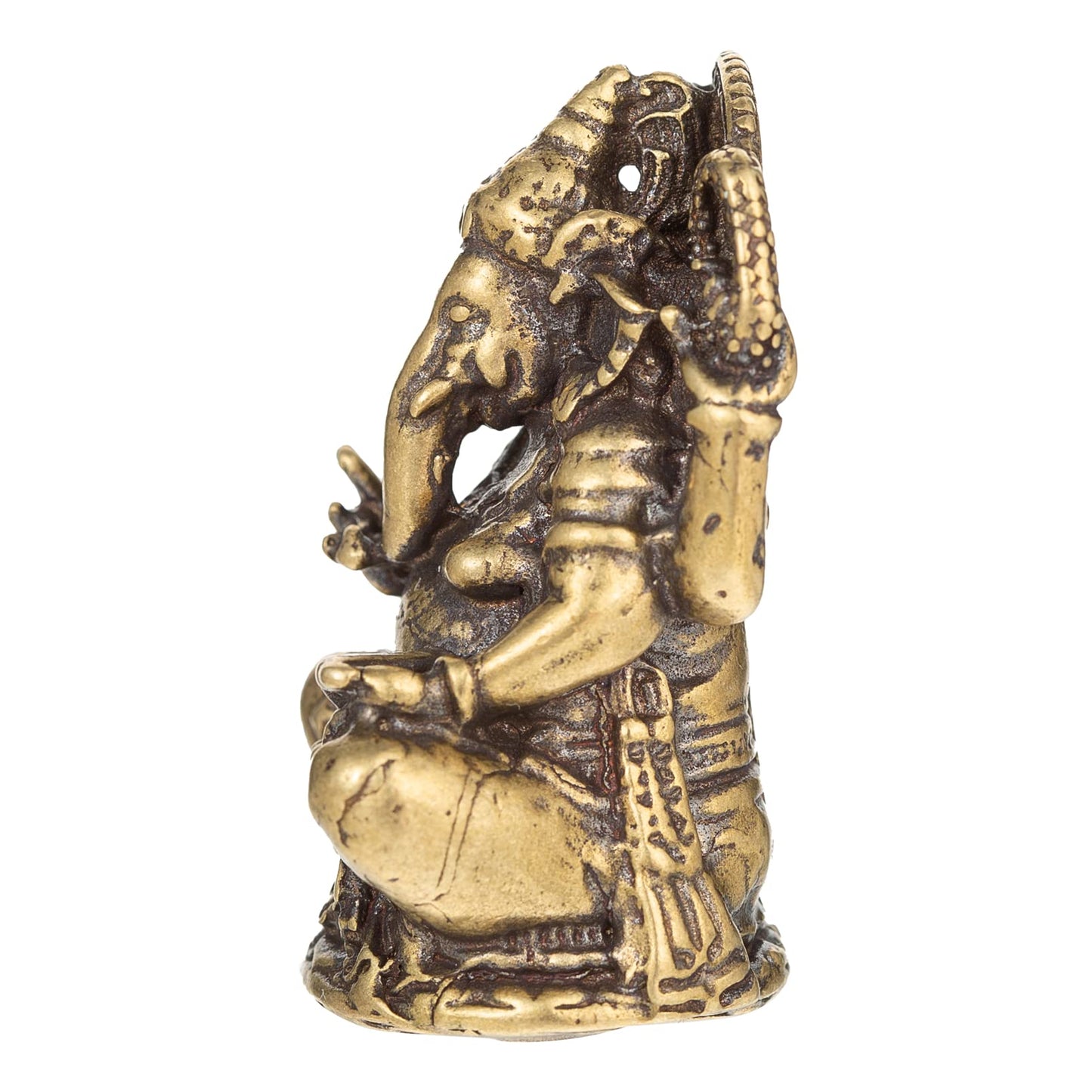FENGSHUI-CAISHEN Ganesha Statues - Pure Copper Ganapati Ganesh Figurine, Reiki Chakra Meditation Desktop Decor