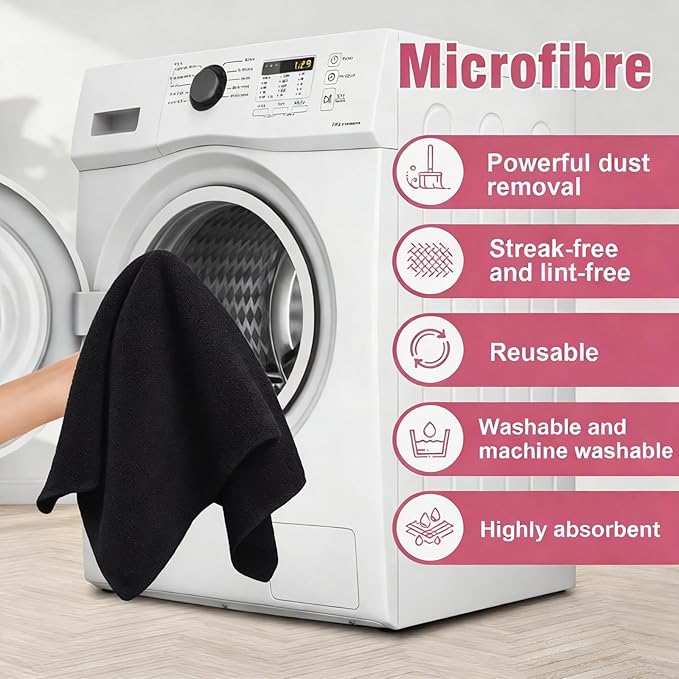 4 Pcs Extra Large Microfiber Cleaning Cloth 30 x 20 Inch Reusable Thick