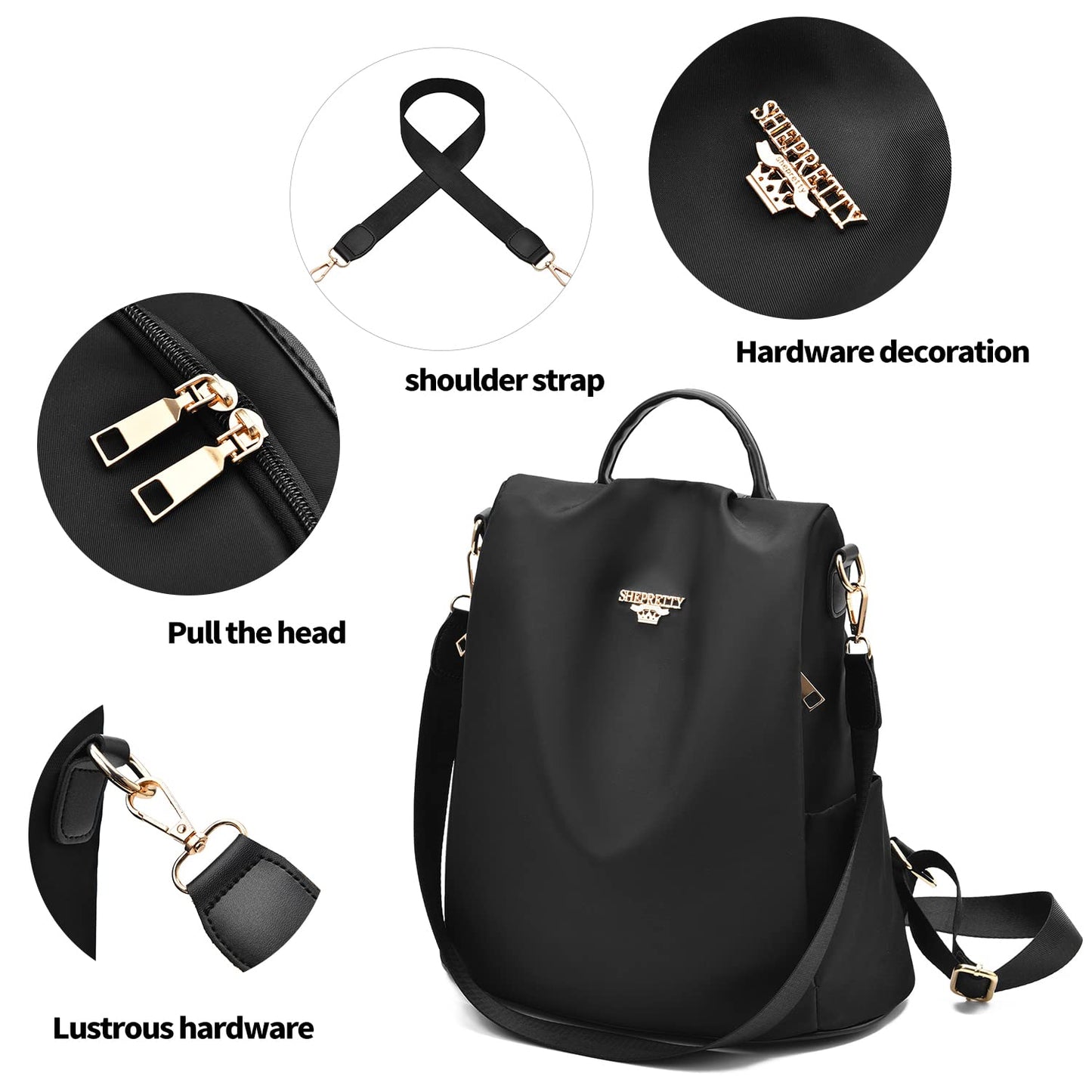 shepretty Backpacks Anti Theft Women Travel Rucksack Shoulder Bag,8888-d.