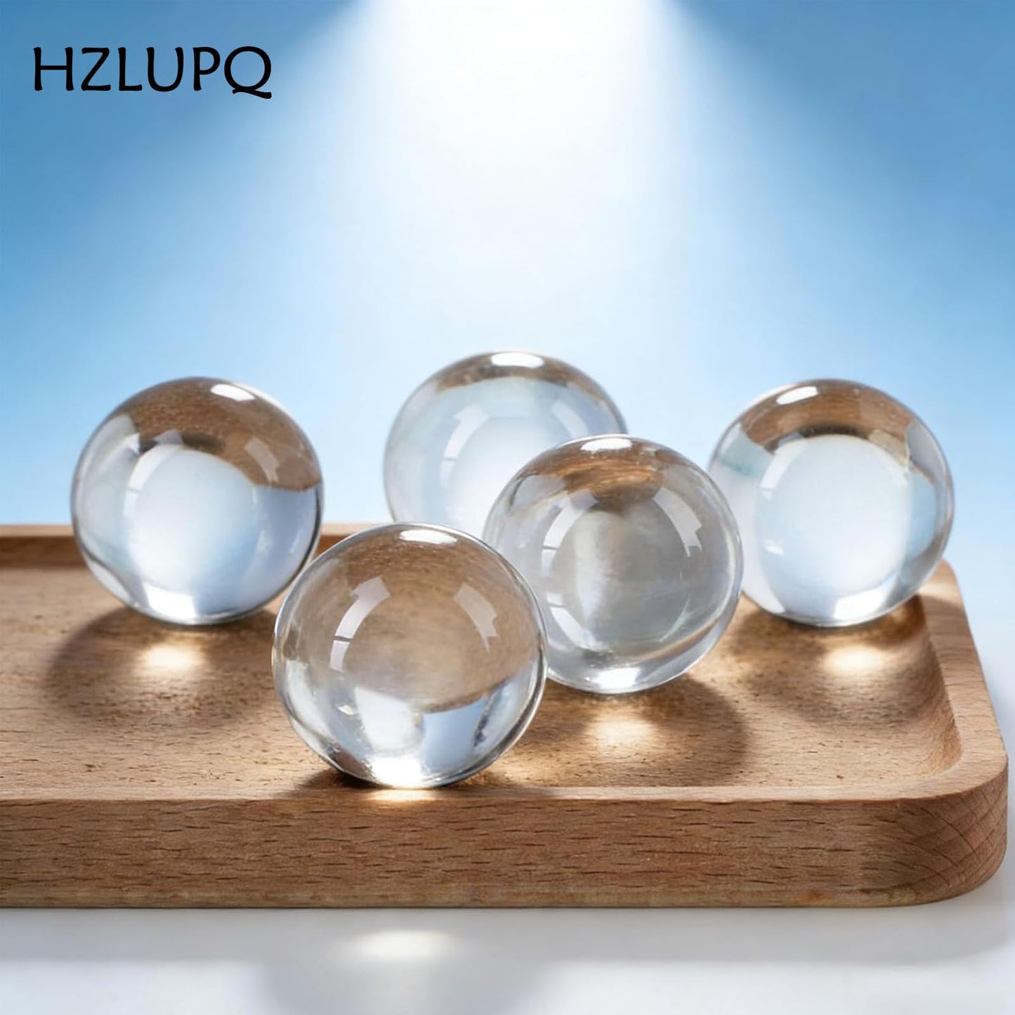 HZLUPQ 6PCS Clear Crystal Ball Spheres, Decorative Glass Orbs for Home Decor