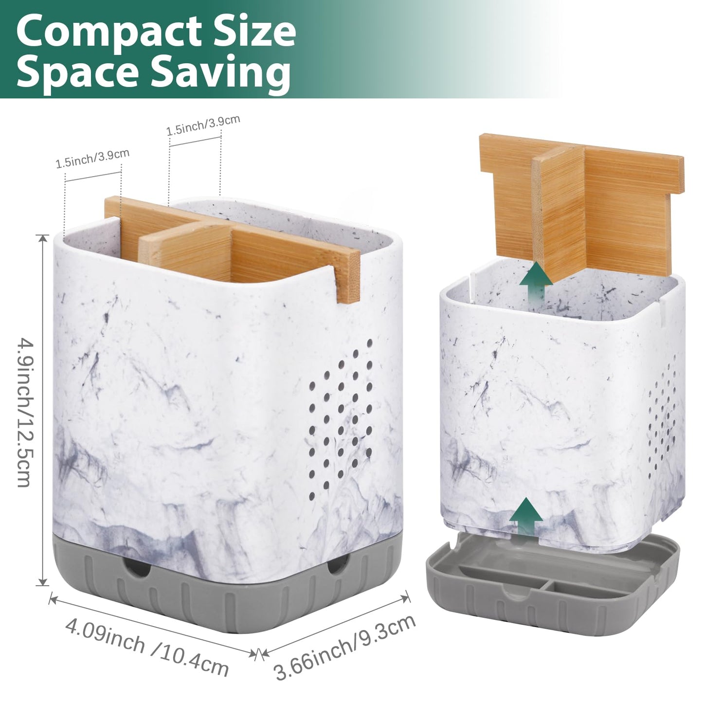 Boperzi Toothbrush Holders, Kids Toothbrush Holder with Drainage, Detachable Anti-Slip Electric Toothbrush Holder, Toothpaste Organizer Storage Caddy for Bathroom Countertop, Shower, Kitchen, Vanity