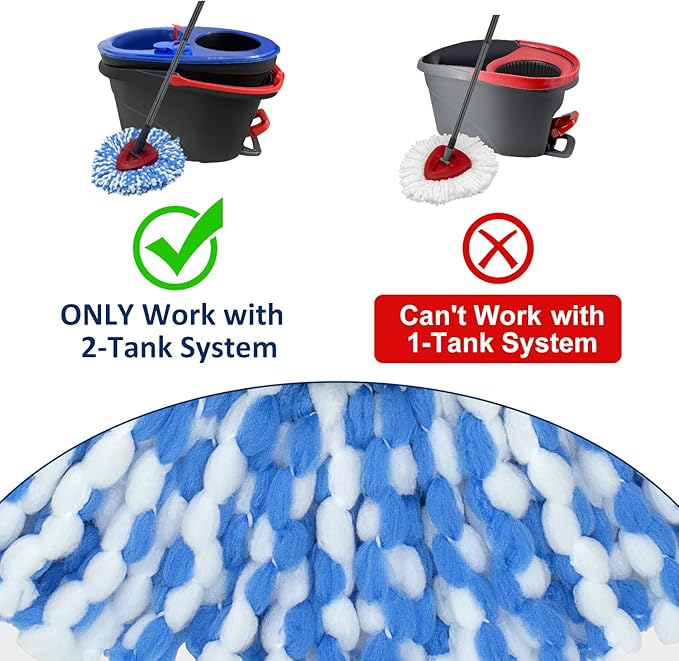 6 Pack Spin Mop Replace Head