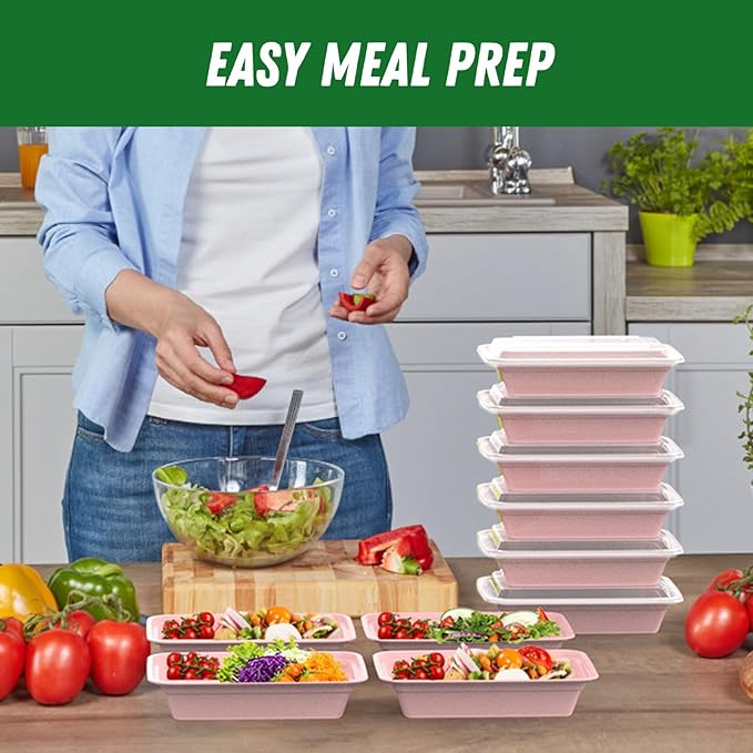 50 Pack 32 oz Meal Prep Containers Reusable