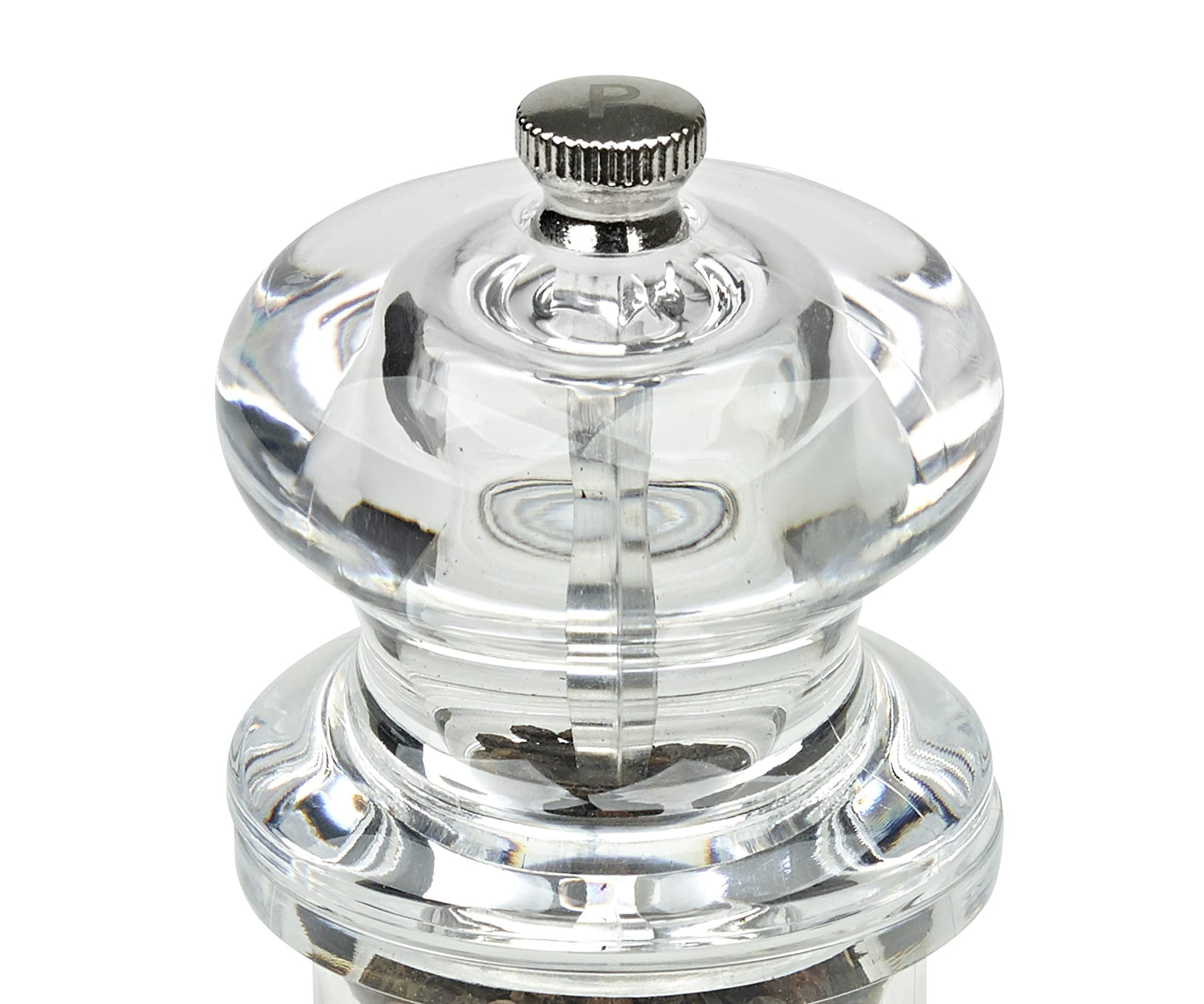 Cole & Mason 505 Clear Salt and Pepper Mills, Adjustable Grind Precision+ Mechanism, Acrylic, 140 mm, Gift Set, Includes 2 x Salt and Pepper Grinders