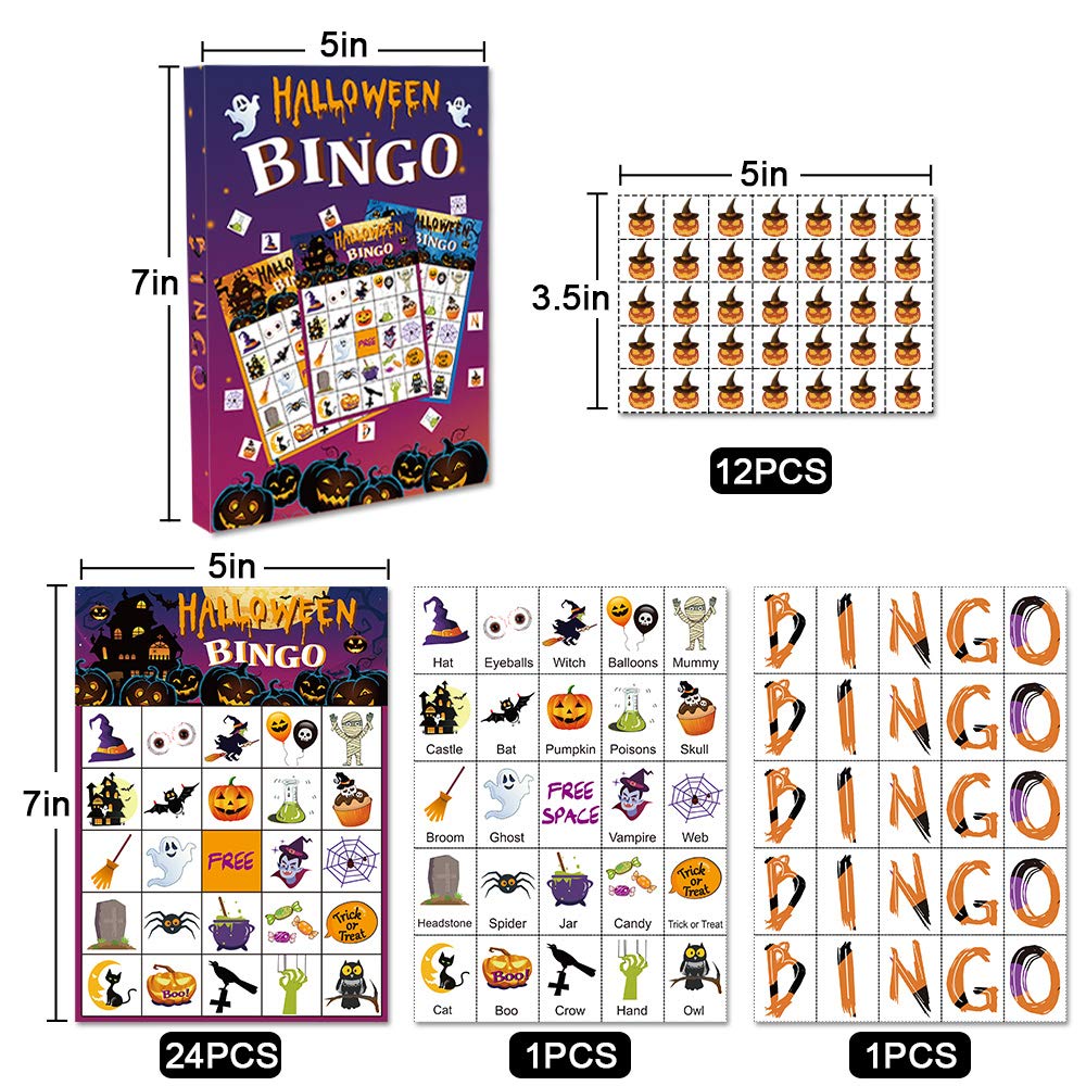 Halloween Bingo Game Party Supplies For Kids 24 Player