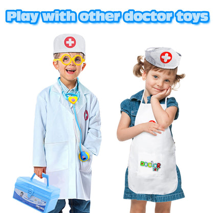 Doctors Set for Kids Role Play Toys Doctors Outfit Doctor Costume Kids Toys for 3 Year Old Girls Boys Lab Coat Kid Clothes Doctor Set Pretend Play Dressing Up 2 3 4 5 6 Year Old Girl Boy Gifts