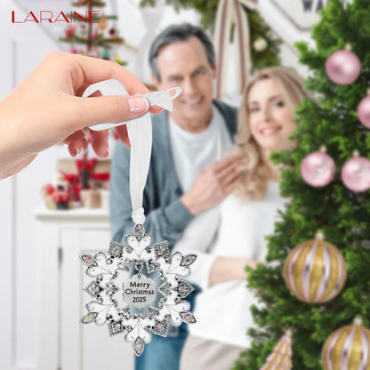 Laraine Christmas Tree Ornaments – 2025 Decorative Hanging Pendant of Car Charm Holiday Keepsake Gift Home Decor (Snowflake (2025))