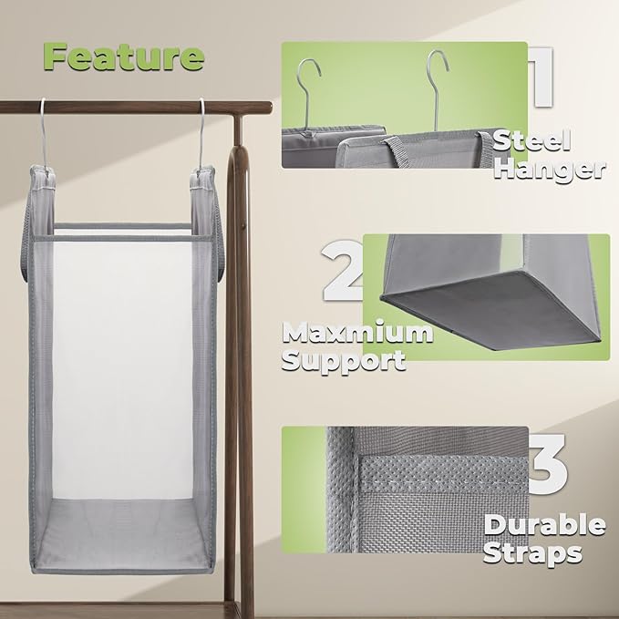 FENTEC Fentec Hanging Laundry Hamper, Hanging Laundry Basket, Slim Laundry