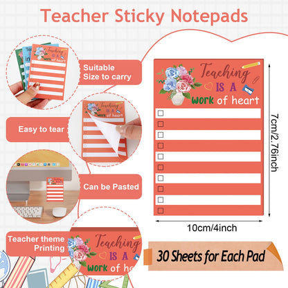 Lebsitey 48 Pcs Teacher Appreciation Gifts In Bulk Teacher Survival Kit Makeup Bags,Sticky Notepads and Pens Thank You Gifts for Coworker Employee Teacher’s Day Office Supplies